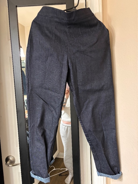 Vixen by Micheline Pitt Pants - Vixen Cigarette Pants in Denim Size S